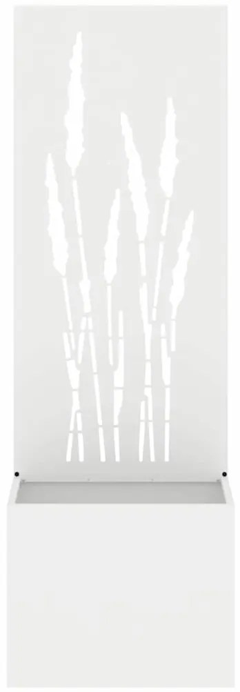 vidaXL Οθόνη Ιδιωτικότητας Κήπου Μαιανδρικό σχέδιο Λευκό 50 x 140 cm