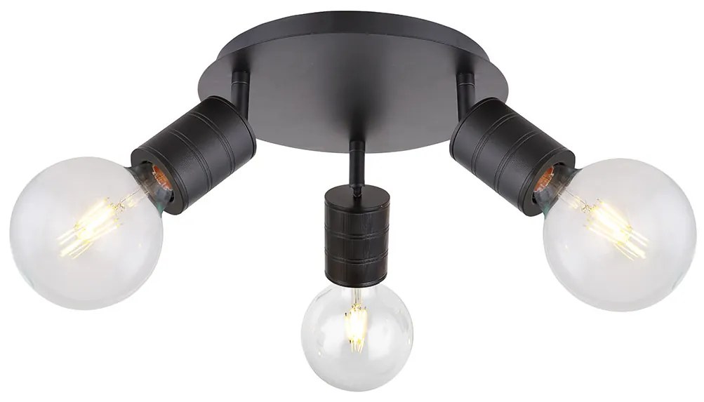 Φωτιστικό Οροφής Globo Lighting Hermine 54030-3 Μαύρο