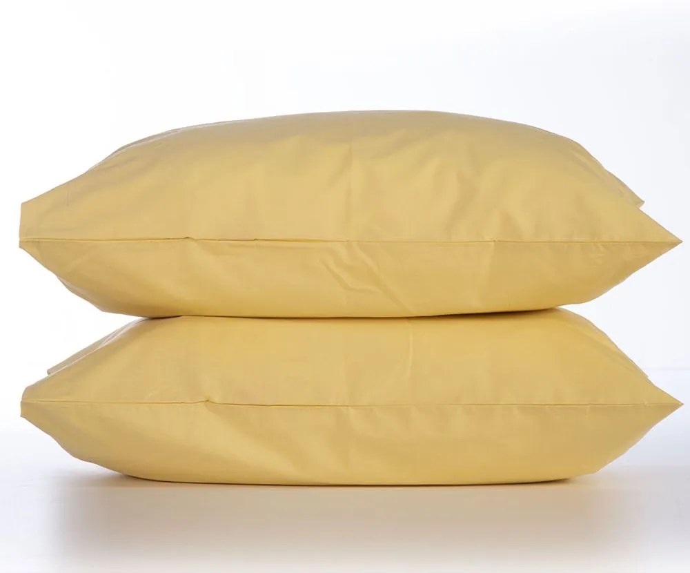 Μαξιλαροθήκες Basic (Σετ 2τμχ) Yellow Nef-Nef 52X72 100% Cotton