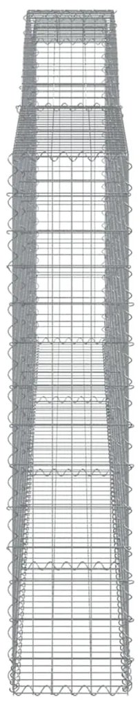 vidaXL Συρματοκιβώτια Τοξωτά 7 τεμ. 400x30x140/160 εκ. Γαλβαν. Ατσάλι