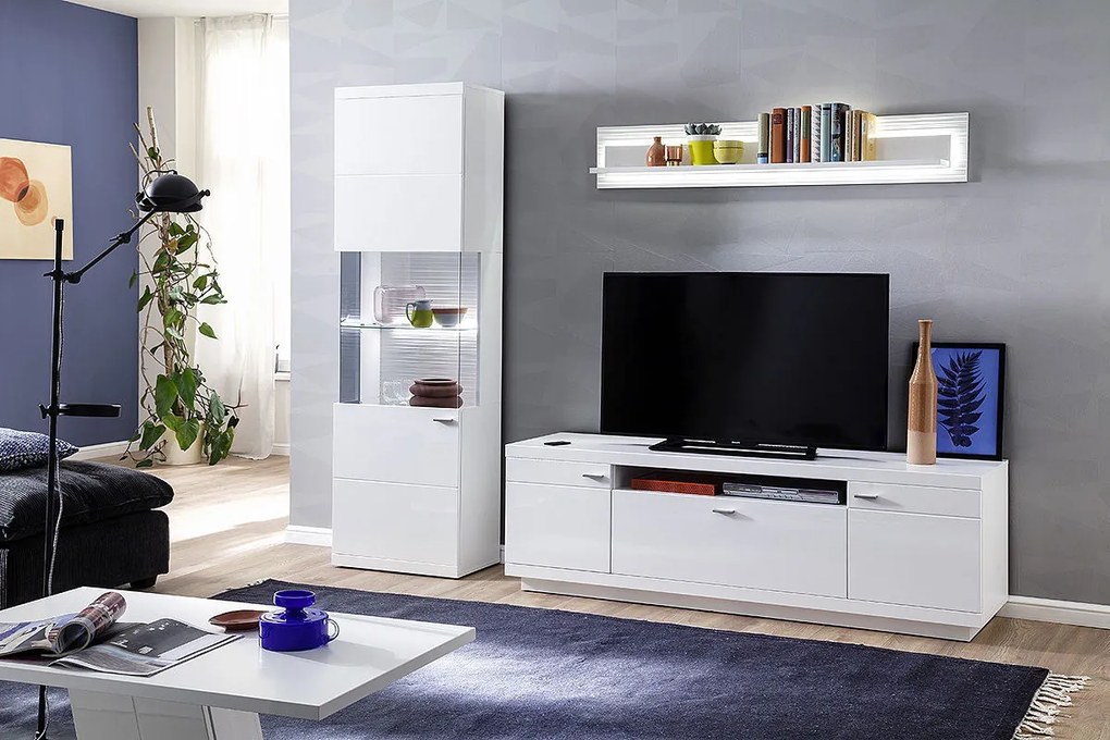 Hime Βιτρίνα Λευκή 60x38x203