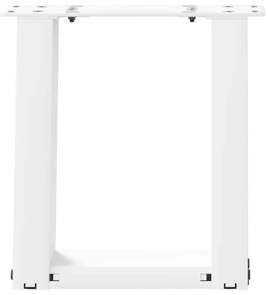 vidaXL Πόδια Τραπεζιού Σαλονιού σε Σχήμα U 2 τεμ. Λευκά 30x(30-31) εκ. Ατσάλι