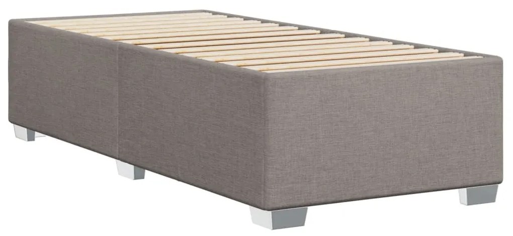vidaXL Σκελετός Κρεβατιού Χωρίς Στρώμα Taupe 90x190 εκ. Υφασμάτινο