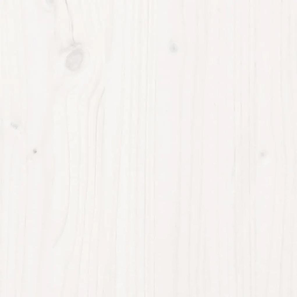 Πλαίσιο Κρεβατιού Λευκό 180x200εκ. Μασίφ Ξύλο Πεύκου Super King - Λευκό
