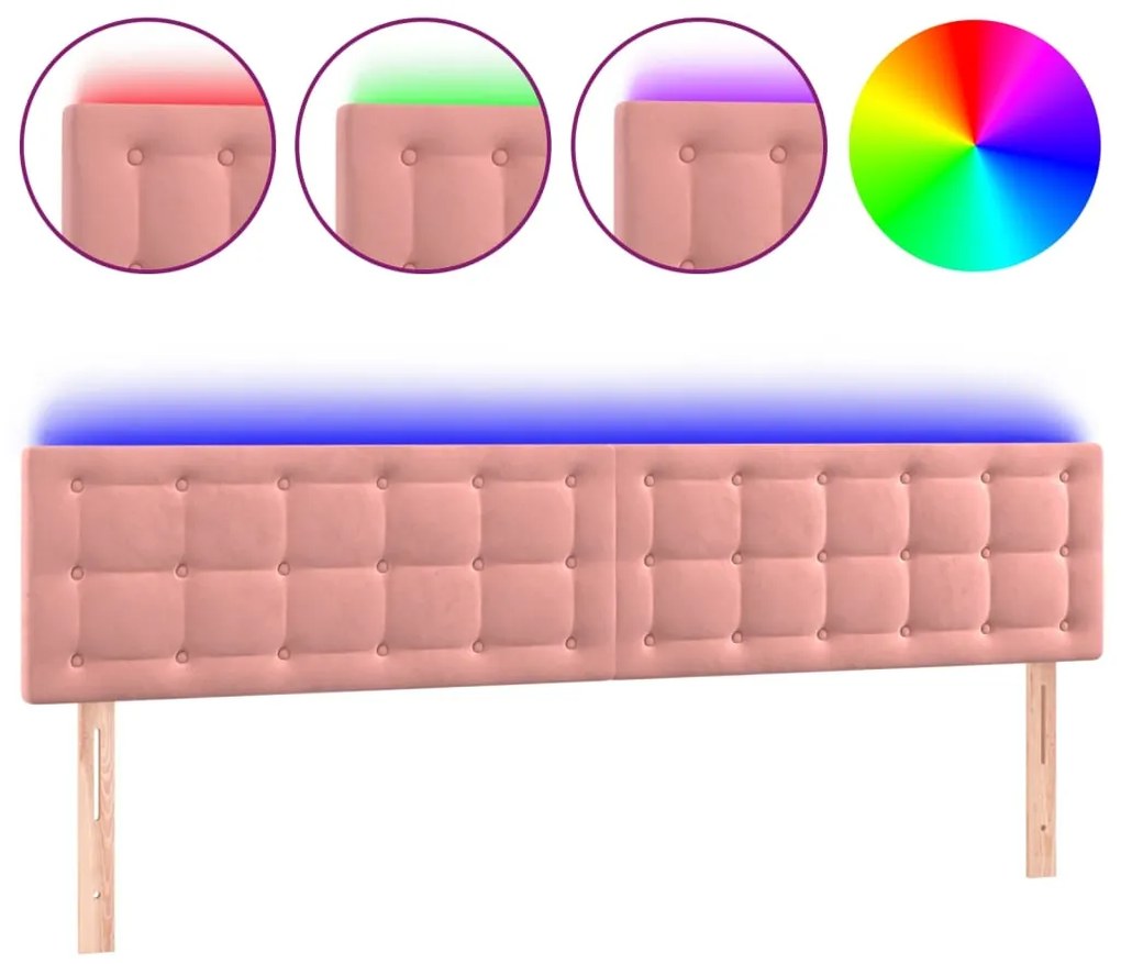 ΚΕΦΑΛΑΡΙ ΚΡΕΒΑΤΙΟΥ LED ΡΟΖ 180X5X78/88 ΕΚ. ΒΕΛΟΥΔΙΝΟ 3122111