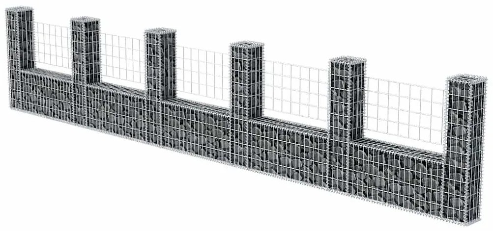 vidaXL Συρματοκιβώτιο σε Σχήμα «U» 570x20x100 εκ Γαλβανισμένος Χάλυβας