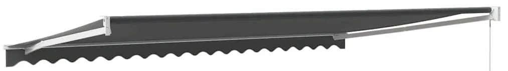 vidaXL Τέντα Πτυσσόμενη Ανθρακί 5 x 3 μ. Ύφασμα και Αλουμίνιο