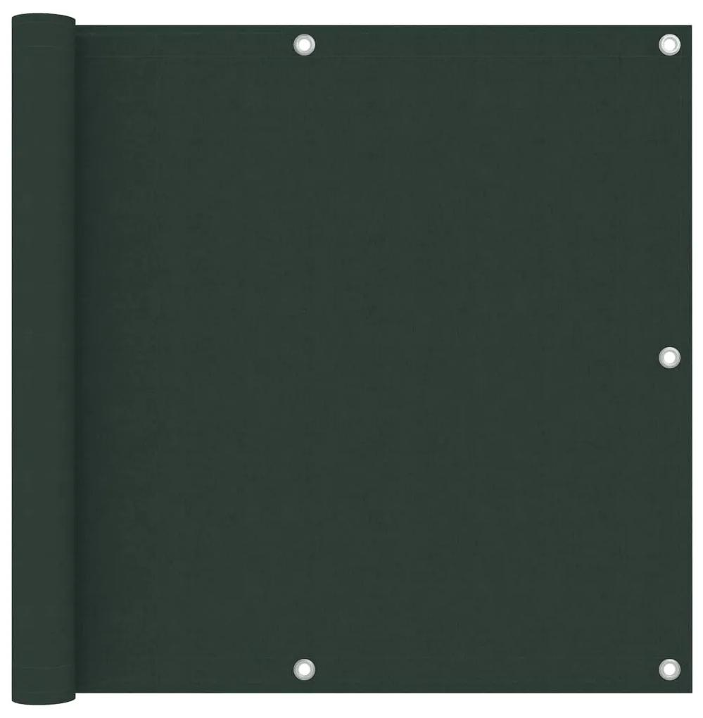 vidaXL Διαχωριστικό Βεράντας Σκούρο Πράσινο 90x500 εκ. Ύφασμα Oxford