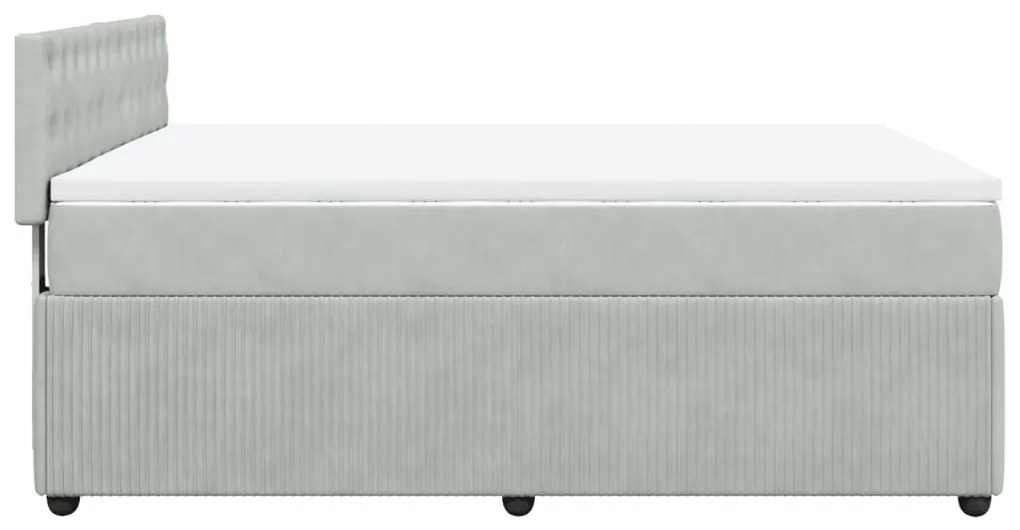 ΚΡΕΒΑΤΙ BOXSPRING ΜΕ ΣΤΡΩΜΑ ΑΝΟΙΧΤΟ ΓΚΡΙ 140X190 ΕΚ. ΒΕΛΟΥΔΙΝΟ 3287746