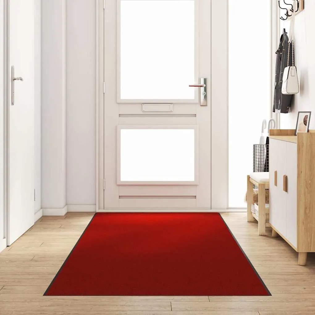 vidaXL Χαλάκι Εξώπορτας Κόκκινο και Μαύρο 120 x 400 cm