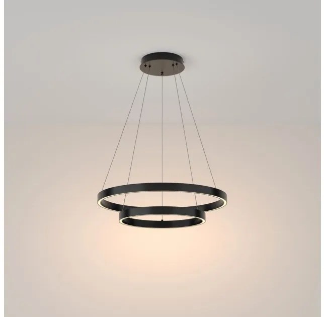 Κρεμαστό Φωτιστικό Οροφής LED 61W Rim 3000K Φ60 MAYTONI-MOD058PL-L55B3K-Μαύρο MOD058PL-L55B3K