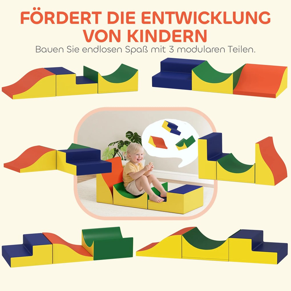 AIYAPLAY Σετ 3 τεμαχίων για αναρρίχηση και μπουσούλημα για νήπια, τεχνητό δέρμα, αφρός, Κίτρινο