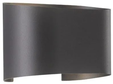 Απλίκα Φωτιστικό Τοίχου Wall LED 2x3W IP44 18x9,5 Fischer Honsel-30262-Μαύρο 30262