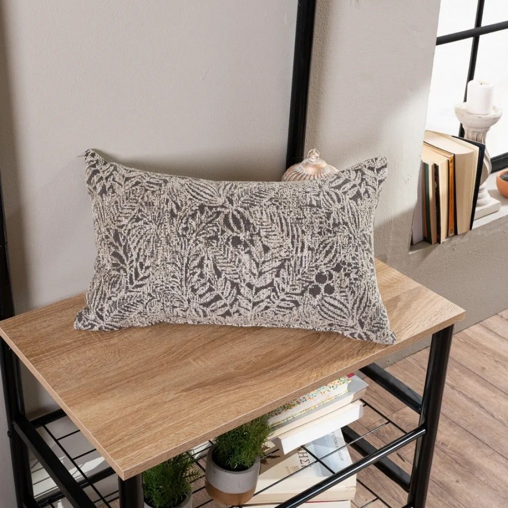 Μαξιλάρι Διακοσμητικό (Με Γέμιση) Montana 07 Dark Grey Teoran 30Χ50 Acrylic,Cotton,Polyester