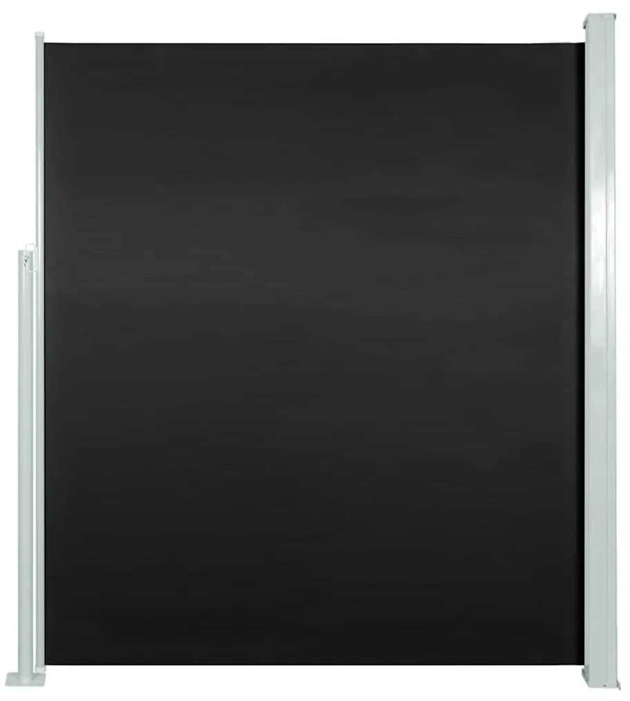 vidaXL Διαχωριστικό Βεράντας Συρόμενο Μαύρο 160 x 500 εκ.
