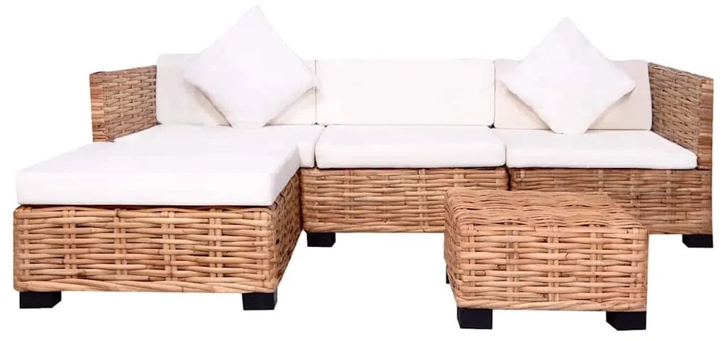 vidaXL Σετ Καναπέ 14 Τεμαχίων από Γνήσιο Ρατάν