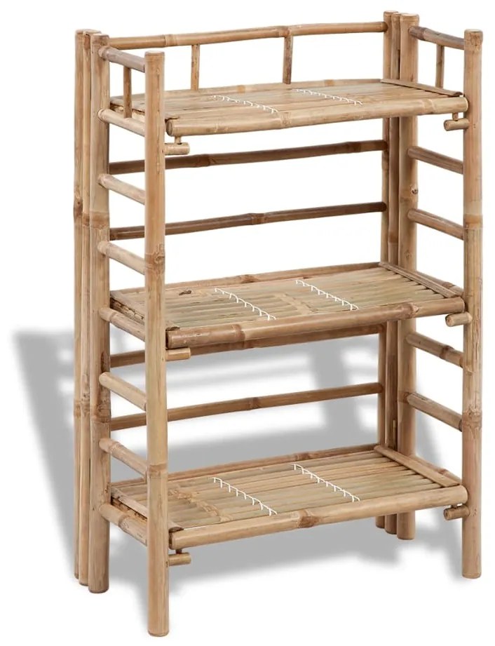 Τριώροφη Μπαμπού Ραφιέρα για Φυτά
