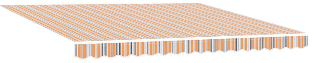 vidaXL Manual Retractable Awning Πολύχρωμο Ριγέ 400x300 cm