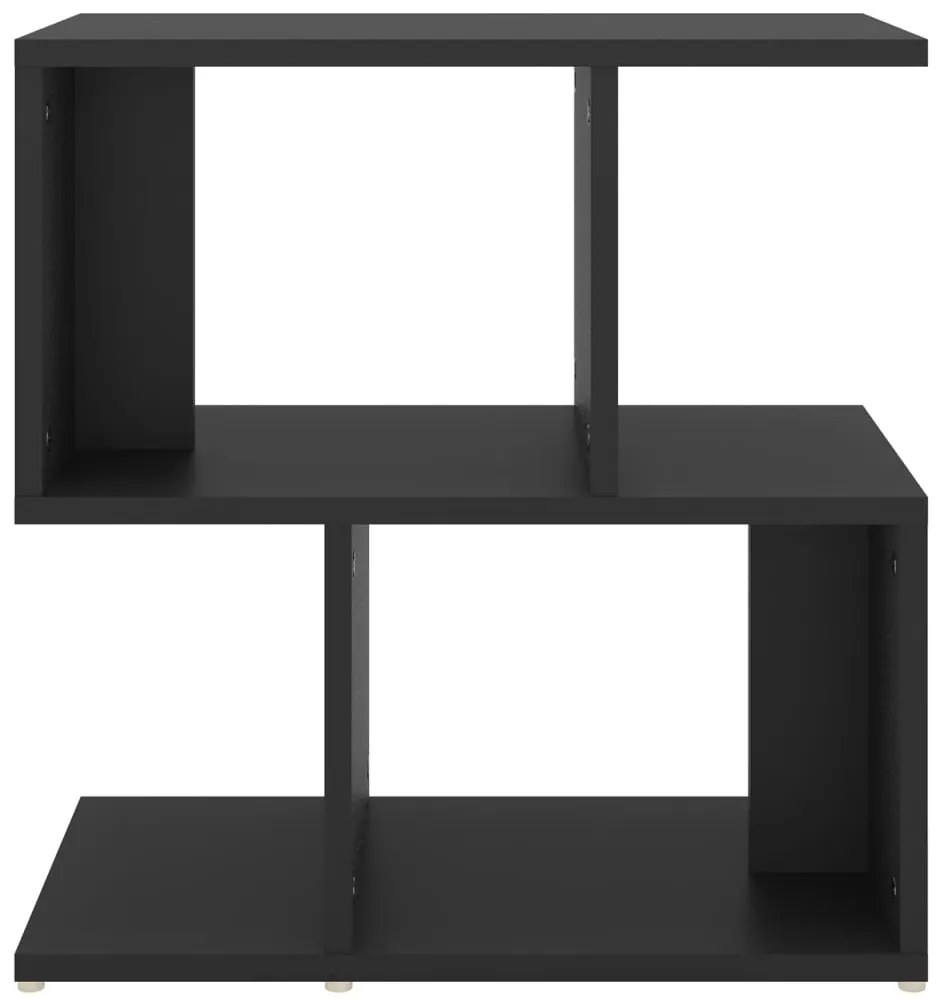 vidaXL Κομοδίνο Μαύρο 50 x 30 x 51,5 εκ. από Επεξ. Ξύλο