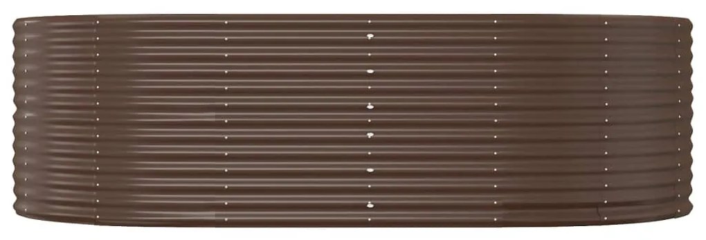 vidaXL Ζαρντινιέρα Καφέ 212x140x68 εκ. Γαλβανισμένος χάλυβας
