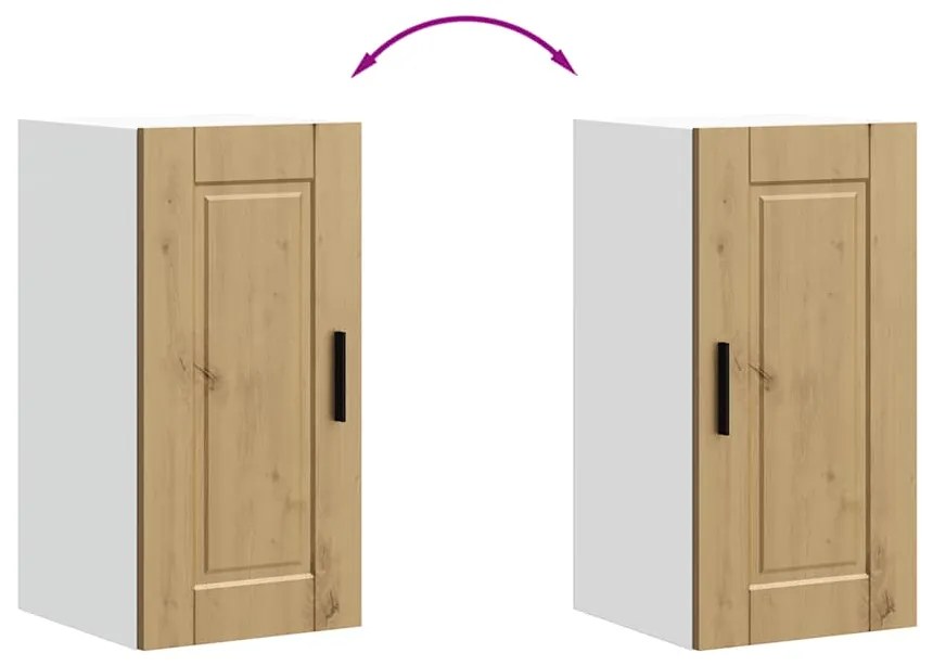 ντουλάπι τοίχου κουζίνας "Porto" Artisan Oak Engineered Wood - Καφέ