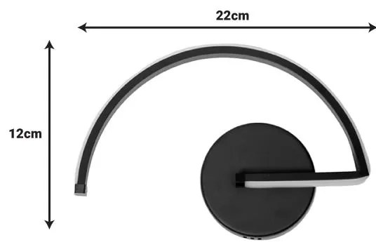 Φωτιστικό τοίχου-απλίκα Aplikato led μαύρο μέταλλο 22x12x22εκ 22x22x12 εκ.