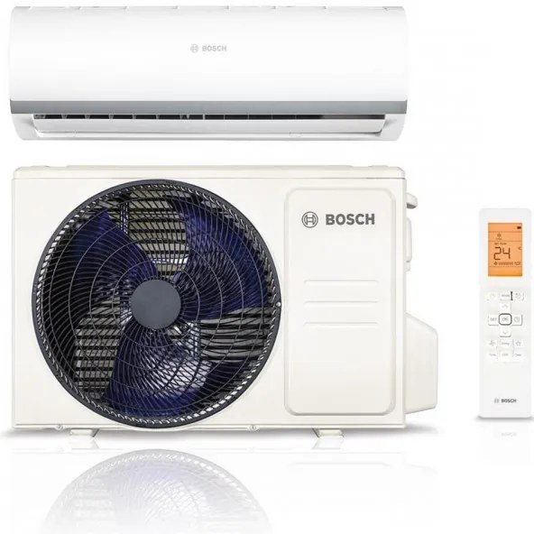 Inverter κλιματιστικό Bosch CL2000 Set 35 WE, 12000 BTU, 25 m2, A++, R32, πρόσθετη θέρμανση, Λευκό