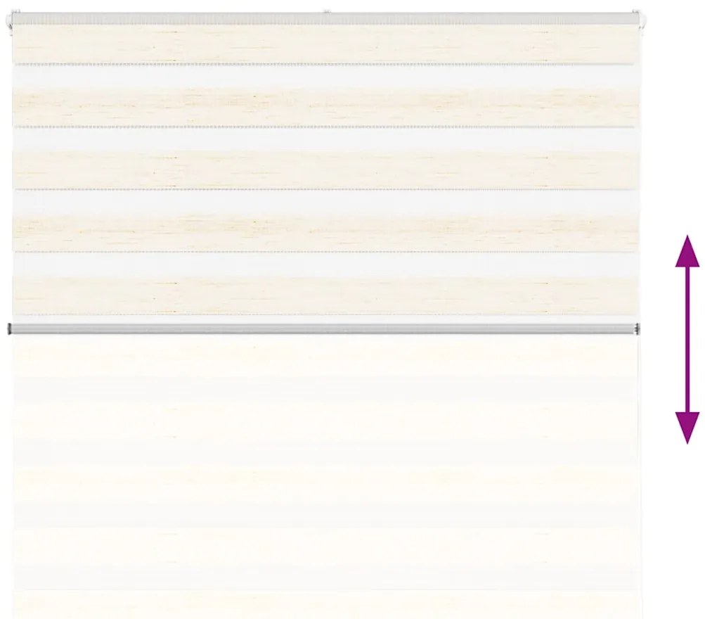 vidaXL Ζέβρα τυφλή μπεζ μάρμαρο Πλάτος υφάσματος 135,9 εκ. Πολυεστέρας