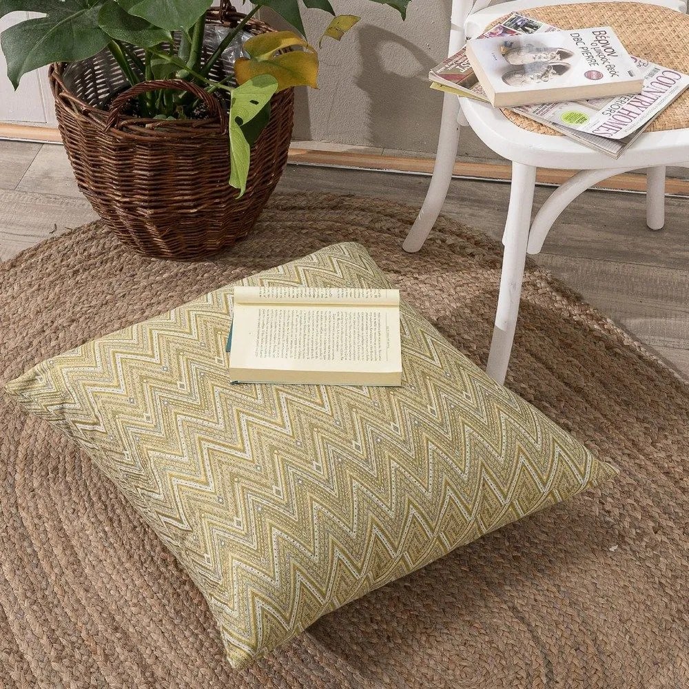 Μαξιλαροθήκη Διακοσμητική Rota 08 Lime Teoran 65Χ65 Acrylic,Cotton,Polyester