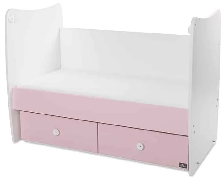 Βρεφικό κρεβάτι  MATRIX  White + Pink 10150600038P  Lorelli