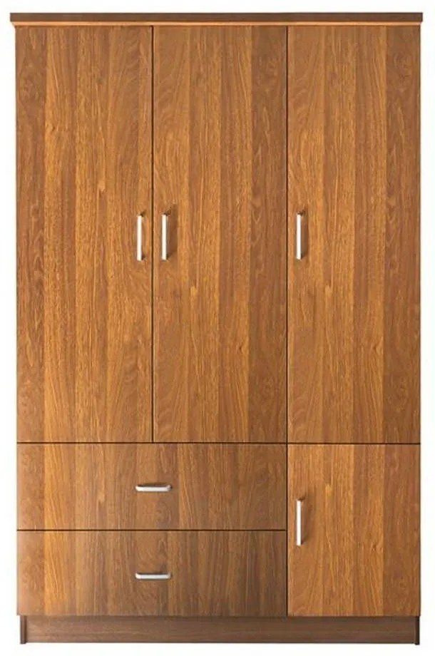 Ντουλάπα Closet Walnut Ε8385,3 120x50x180cm Three Door Μελαμίνη