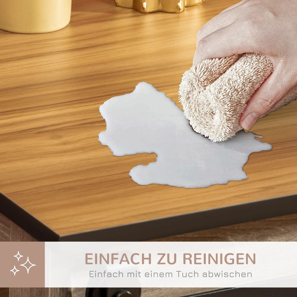 PawHut Κλουβί Σκύλου με 2 πόρτες, Κλουβί Μεταφοράς Σκύλου, Ρουστίκ Σχέδιο, Κλειδώνει, Καφέ