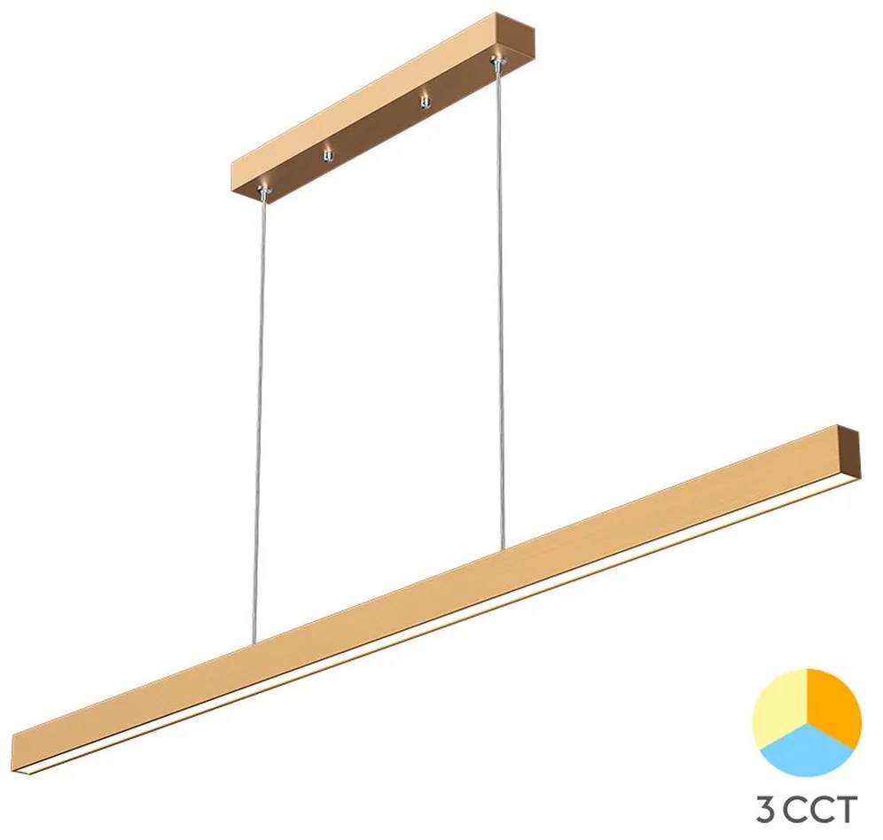 Φωτιστικό Κρεμαστό Braytron BH16-09986 Χρυσό Ματ (Gold Mat- Satin) CCT3