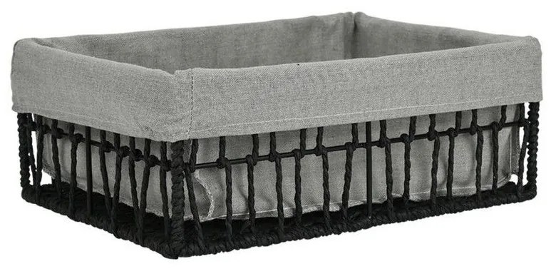 Καλάθι Αποθήκευσης Και Οργάνωσης Nest 02-28046 32x24x12cm Black Estia Ύφασμα,Χαρτί