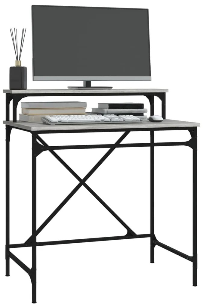 vidaXL Γραφείο Γκρι Sonoma 80x50x90 εκ. από Επεξεργασμένο Ξύλο