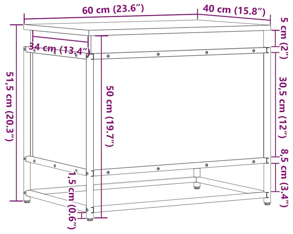 ΚΟΥΤΙ ΑΠΟΘΗΚΕΥΣΗΣ ΜΕ ΚΑΦΕ ΔΡΥΣ 60X40X51,5 ΕΚ. ΕΠΕΞ. ΞΥΛΟ 848798