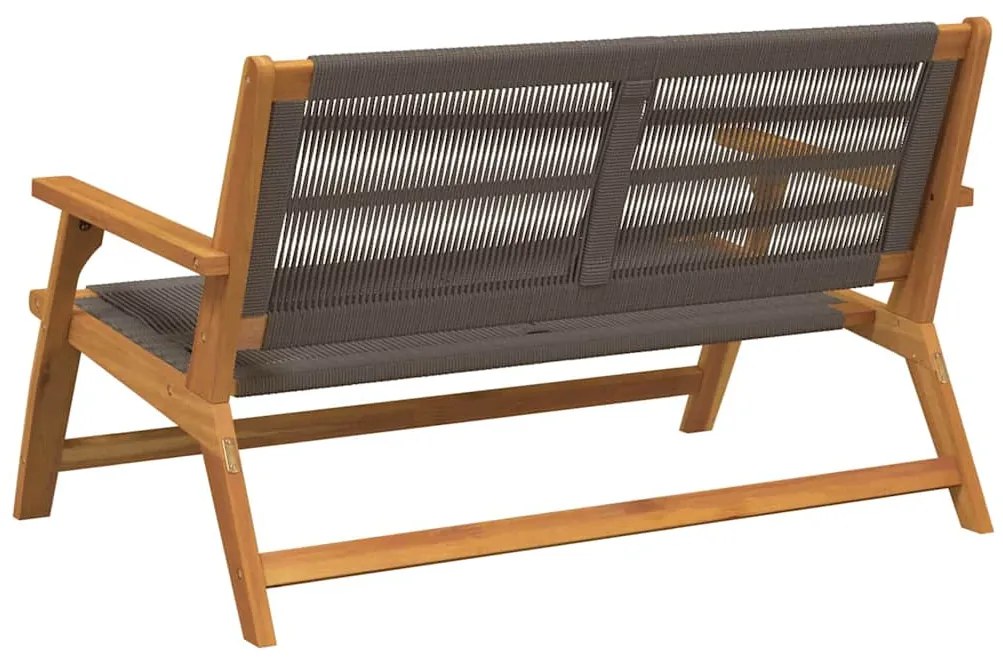 vidaXL Παγκάκι Κήπου Γκρι 76x122x73 εκ, Φτιαγμένο από μασίφ ξύλο ακακίας.