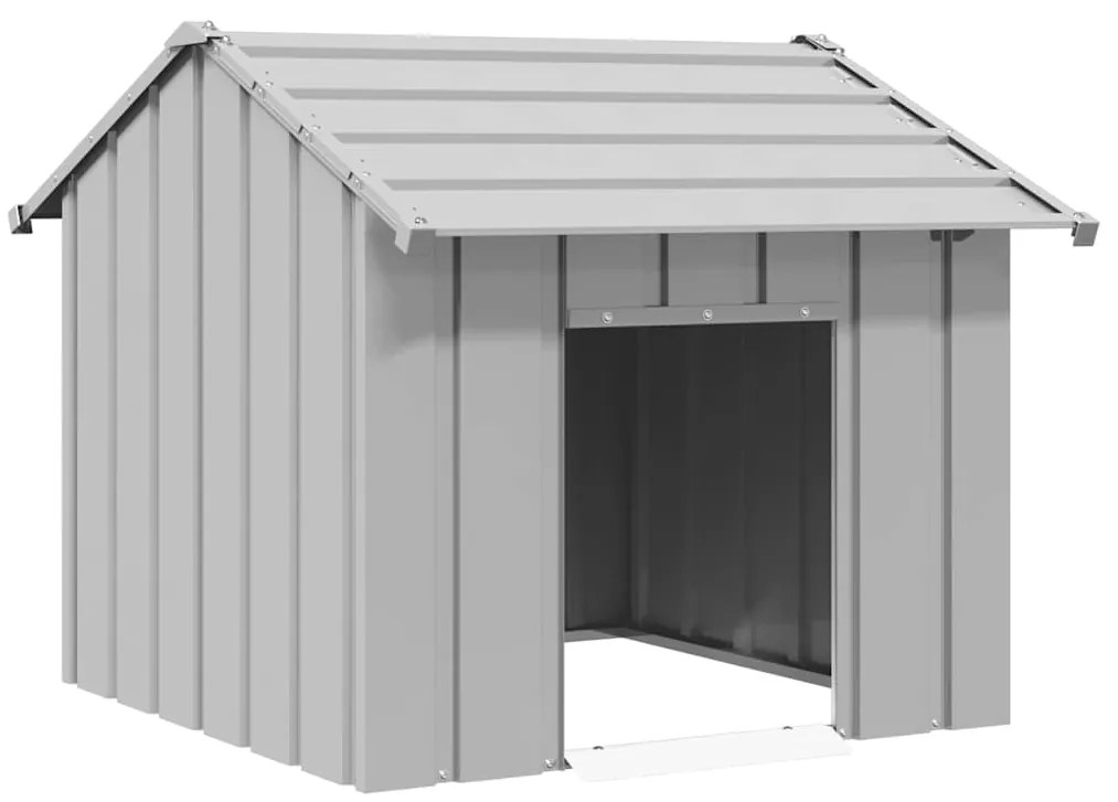 vidaXL Σπιτάκι σκύλου με οροφή 85x107x81 cm Γαλβανισμένος χάλυβας
