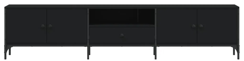 vidaXL Έπιπλο Τηλεόρασης με Συρτάρι Μαύρο 200x25x44 εκ. Επεξ. Ξύλο