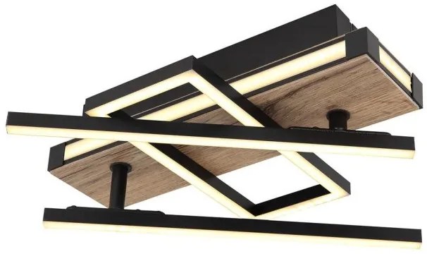 Πλαφονιέρα Φωτιστικό Οροφής LED 30W Μαύρο Colli 67299D2 Globo Lighting-67299D2-Μαύρο 67299D2