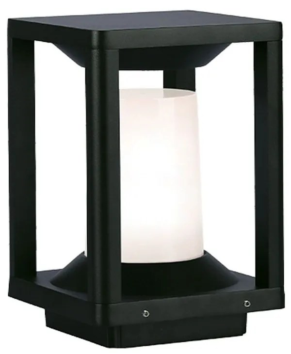 Φωτιστικό Δαπέδου - Στήλος Κήπου Square Korey 4321500 E27 1xMax 40W 15x23,3cm White-Black Viokef