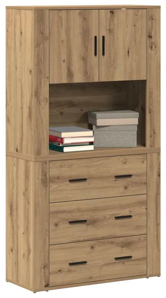 vidaXL Μπουφές artisan δρυς 80 x 33 x 150 εκ Επεξεργασμένο ξύλο