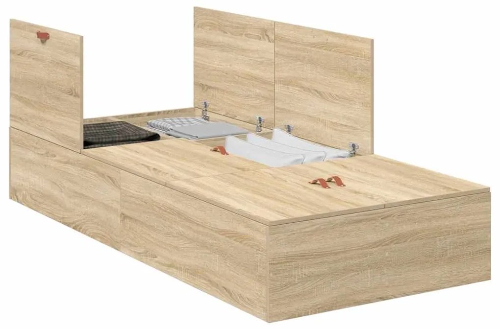 vidaXL Σκελετός Κρεβατιού Sonoma Δρυς 200 x 80 x 31.5 εκ.