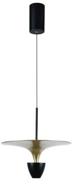 Κρεμαστό Φωτιστικό Οροφής LED 9W 230V 1000lm 120° IP20 Θερμό Λευκό Μαύρο με Χρυσό 10086 VTAC-10086-Μαύρο-Χρυσό 10086