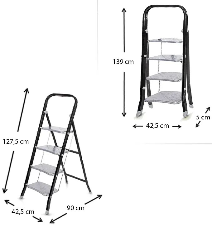 Σκαλοσκαμπό Class Perilla μεταλλικό 4 σκαλιών 91εκ.