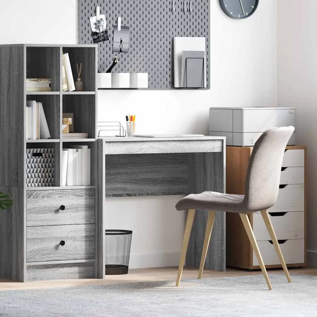 vidaXL Γραφείο Γκρι sonoma 80 x 40 x 76 εκ. Επεξεργασμένο ξύλο
