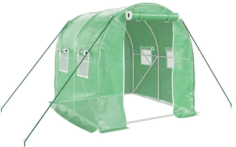 vidaXL Θερμοκήπιο με Ατσάλινο Πλαίσιο 4 μ² 2 x 2 x 2 μ.