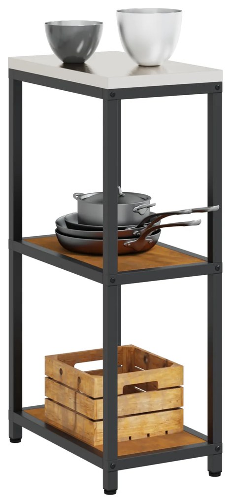 vidaXL Ράφι Αποθήκευσης Κουζίνας με ράφι Σκ rusty 60 x 50 x 92 εκ.