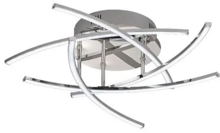 Πλαφονιέρα LED Cross TW Λευκό ματ-Χρώμιο από Fischer Honsel-20108-Λευκό - Χρώμιο 20108