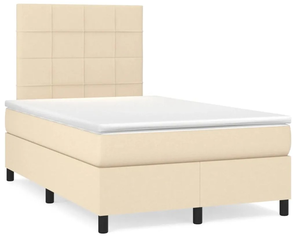 ΚΡΕΒΑΤΙ BOXSPRING ΜΕ ΣΤΡΩΜΑ ΚΡΕΜ 120X200 ΕΚ. ΥΦΑΣΜΑΤΙΝΟ 3141766